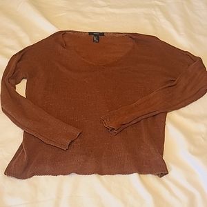 Comfy knit V neck sweater